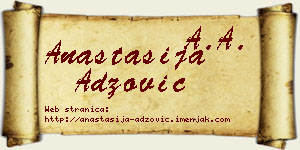 Anastasija Adžović vizit kartica